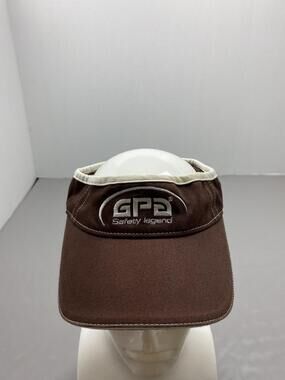 Hat Visor Strap Back One Size Brown GPA Cotton Canvas Adjustable Mens Summer